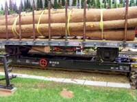 beladener Rollwagenanlage an der Auffahrrampe auf der Gartenbahnanlage (Spur&nbsp;IIm) des FKS