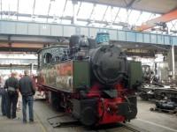 Seit 8.&nbsp;August 2013 befinndet sich Lok 99&thinsp;5902 der HSB wegen eines Triebwerkschadens im Dampflokwerk Meiningen. (1)