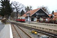 Vom Brocken kommend trifft Triebwagen 187&nbsp;011 nach Probefahrt am 15.01.2015 kurz nach 14&nbsp;Uhr in Bf Wernigerode&nbsp;Westerntor ein. (1)