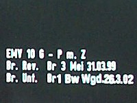 Anschriften am Tender